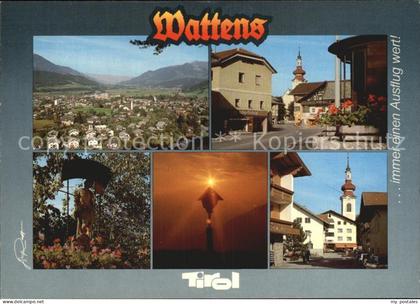 Wattens Teilansicht Wegekreuz Kirche