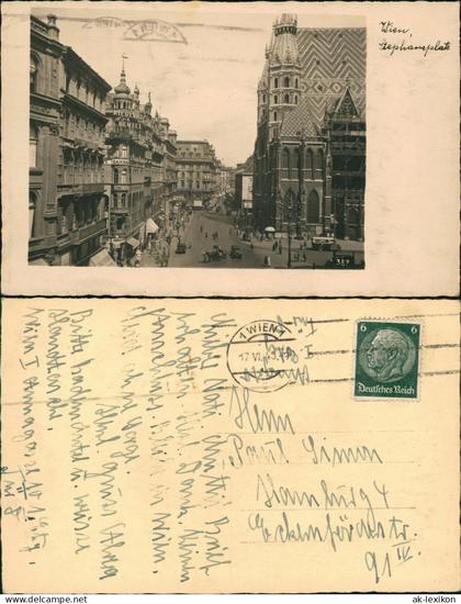 Ansichtskarte Wien Stephansplatz - Fotokarte 1940