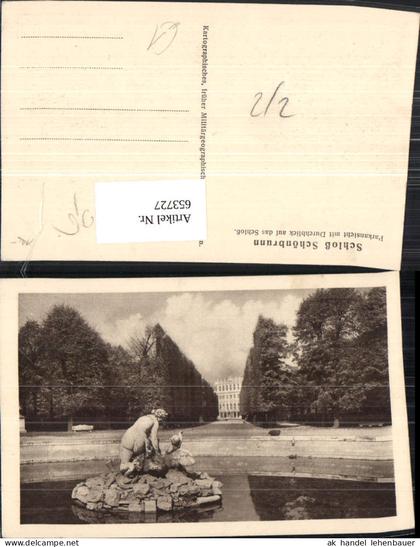653727,Wien Vienna Hietzing Schloss Schönbrunn Parkansicht Durchblick a. Schloss