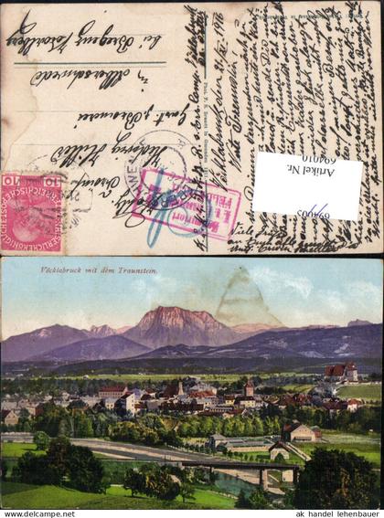 694010 Vöcklabruck m. Traunstein gel Alberschwende Feldpost pub Brandt