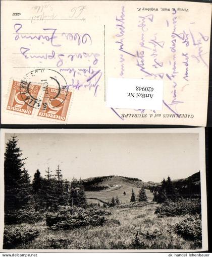 420948,Gaberlhaus auf d. Stubalpe b. Köflach Salla