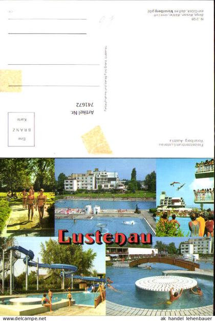 741672 Mehrbild AK Lustenau Freizeitzentrum Schwimmbad Rutsche Sprungturm