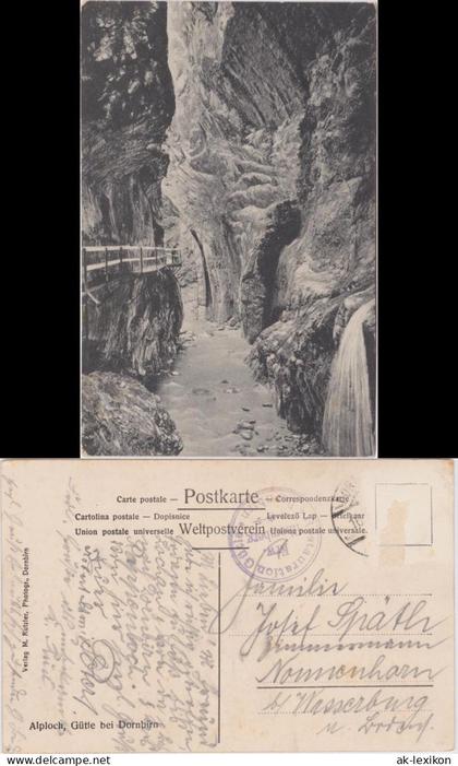 Ansichtskarte Gütle-Dornbirn Alploch, Gütle bei Dornbirn 1916