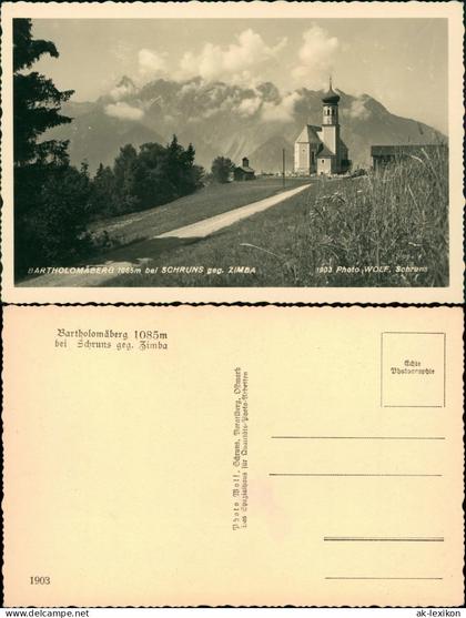 Schruns Umlandansicht BARTHOLOMÄBERG bei SCHRUNS geg. ZIMBA 1940