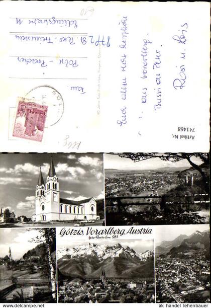 741468 Mehrbild AK Götzis Ansichten Kirche Panorama
