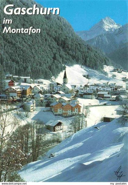 Gaschurn Vorarlberg Winterpanorama mit Valluela Montafon