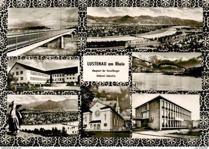 Lustenau AT Hauptort der Vorarlberger Stickerei-Industrie Bruecke Alpenpanorama