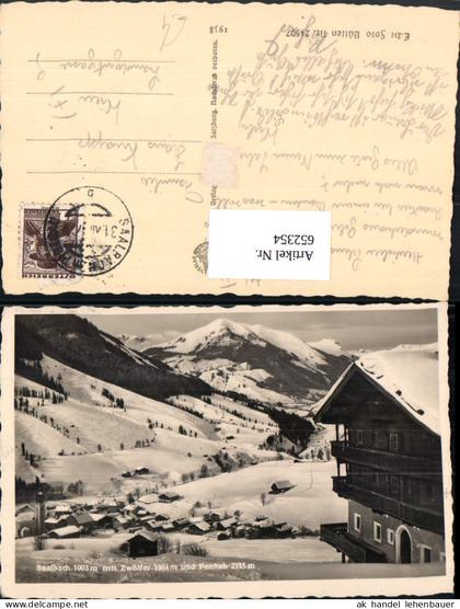 652354,Foto Ak Saalbach-Hinterglemm Saalbach m. Zwölfer u. Penhab