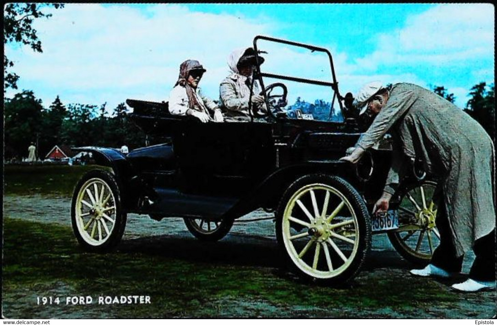 ► Automobile vintage - 1914 Ford Roadster (Litho USA)