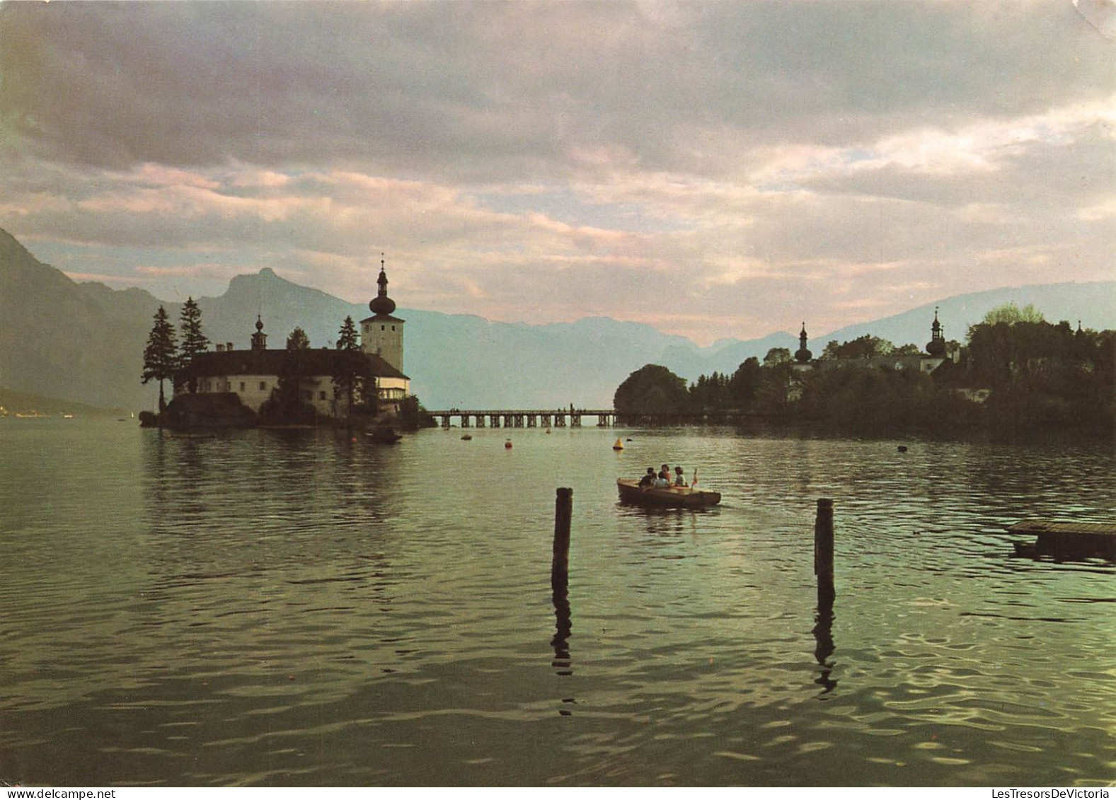 AUTRICHE - Abendstimmung - Schloß Orth am Traunsee - Carte Postale