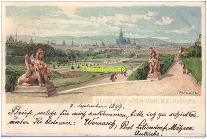 CPA LITHO 1899 BLICK AUF WIEN VOM BELVEDERE E NISTER NURNBERG
