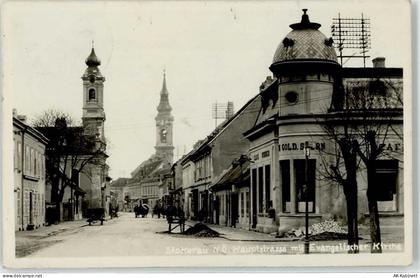 2000 Stockerau Foto AK Hauptstraße Ev. Kirche - 51673600