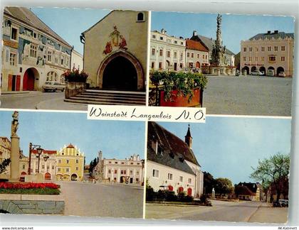 3550 Langenlois 1968 Foto AK Kirche Denkmal Säule - 38067038
