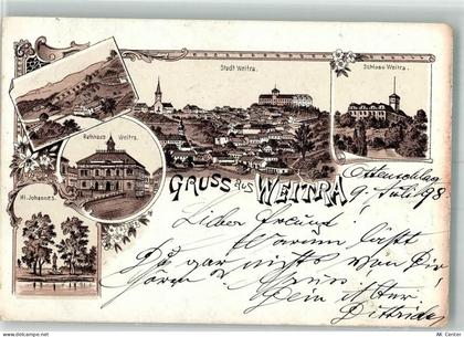 3970 Weitra 1898 Lithographie Rathaus Hl. Johannes Schloss - 13645179