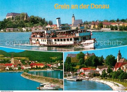 Grein Donau Oberoesterreich Fahrgastschiff Damm Schiffsanlegestelle