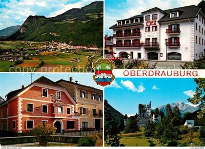 Oberdrauburg Kaernten Panorama Pontiller Haus Marktplatz Rathaus Ruine Hohenburg