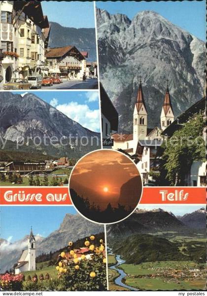 Telfs Tirol Kirche Strassenmotiv