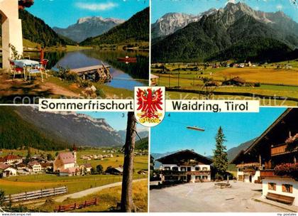 Waidring Tirol Pillersee mit steinplatte Waidring mit Steinberge Sonnwendkette u