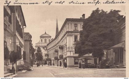 Bad Ischl Austria, Poststrasse Street Scene c1920s Vintage Postcard