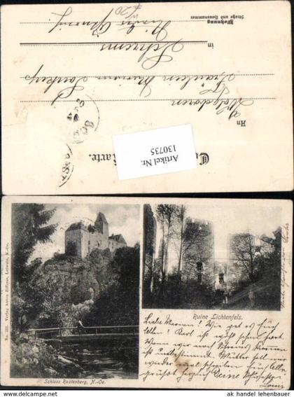 130735,Ruine Lichtenfels bei Krems Rastenburg Loiwein 1900