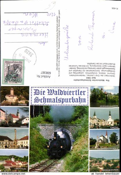 608387,Mehrbild Ak Litschau Heidenreichstein Gmünd Weitra Waldviertler Schmalspurbahn Eisenbahn Dampflok