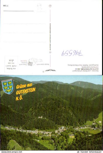 746559 Fliegeraufnahme Gutenstein mit Ruine Gutenstein pub Alpine Luftbild 77398