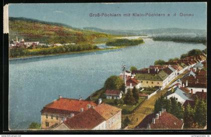 AK Gross-Pöchlarn /Donau, Totalansicht mit Klein-Pöchlarn