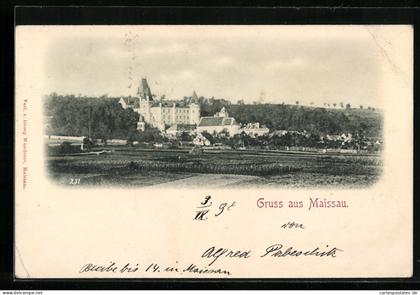 AK Maissau, Ortspartie mit Schloss
