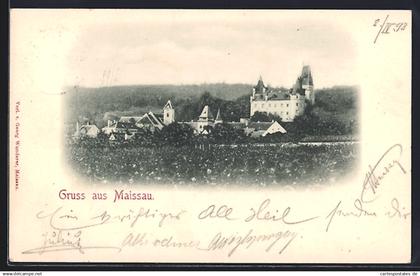 AK Maissau, Teilansicht mit Schloss