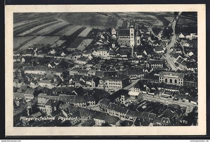 AK Poysdorf, Fliegeraufnahme des Ortes