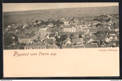 AK Poysdorf, Ortsansicht vom Turm aus