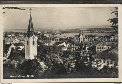 Amstetten Niederoesterreich Ortsblick mit Kirche