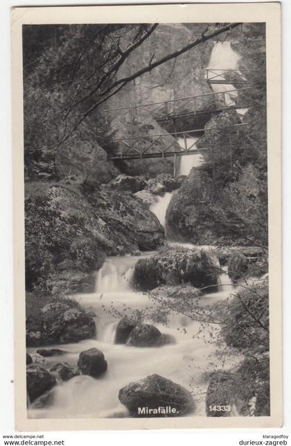 Mirafälle (Myra Falls) old postcard travelled 1939 Pernitz Pmk b171025