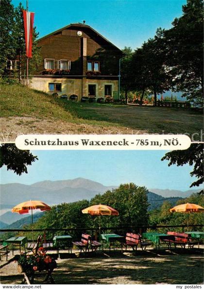 Pernitz Niederoesterreich Schutzhaus Waxeneck Terrasse Fernsicht Alpen