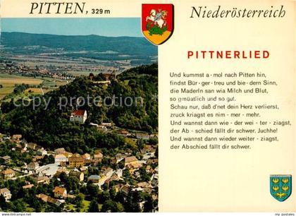 Pitten Fliegeraufnahme Schlosberg mit Burg Bergkirche Pittnerlied