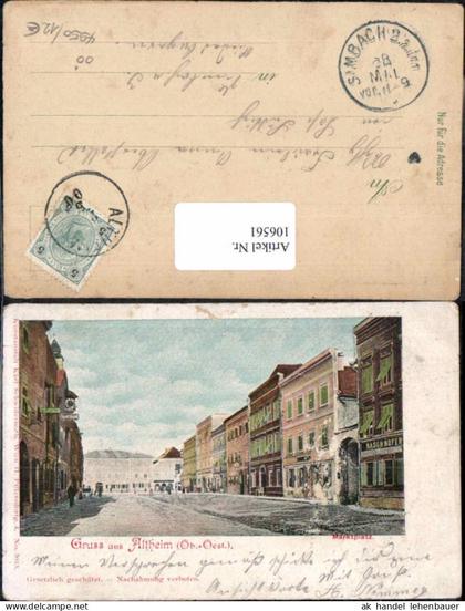 106561,Gruss aus Altheim Marktplatz 1900