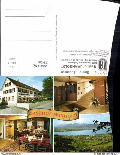624089,Mehrbild Ak Lochau a. Bodensee Gasthof Mangold