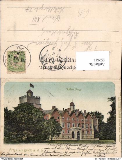 552611,seltene AK Bruck an der Leitha Schloss Prugg