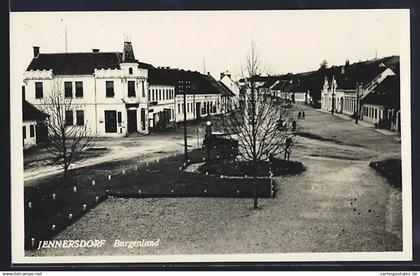 AK Jennersdorf /Burgenland, Ortspartie mit Johann Raffel`s Gasthof