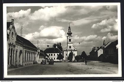 AK Jennersdorf, Teilansicht mit Kirche