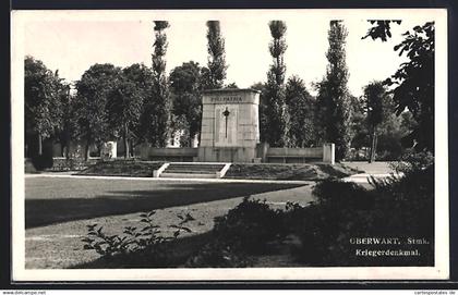 AK Oberwart /Steiermark, Kriegerdenkmal mit Anlage