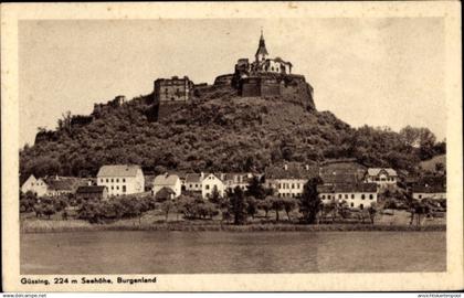 CPA Güssing im Burgenland, Teilansicht, Burg, Kirche