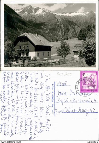 Ansichtskarte Mallnitz Wohnhaus Pension Region Mallnitz Foto R. Hebein 1975