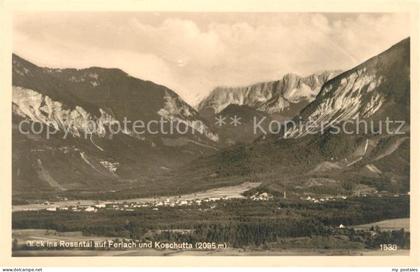 Ferlach Kaernten und Koschutta Blick ins Rosental