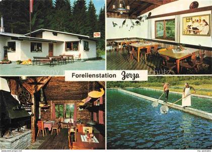 Rattendorf Klagenfurt-Villach Kaernten AT Forellenstation Zerza Gastraeume Forel