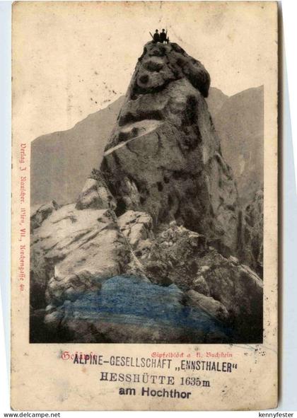 Gesäuse/Steiermark - Gesäuse, Gipfelblock . fl. Buchstein