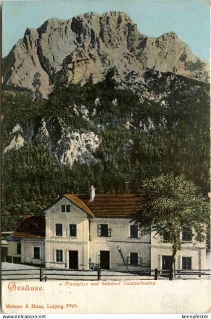 Gesäuse/Steiermark - Gesäuse, Planspitze und Bahnhof Gstatterboden