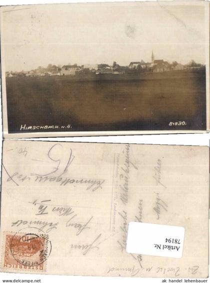 78194,FotoAK Hirschbach b. Vitis Schrems 1930 Gmünd