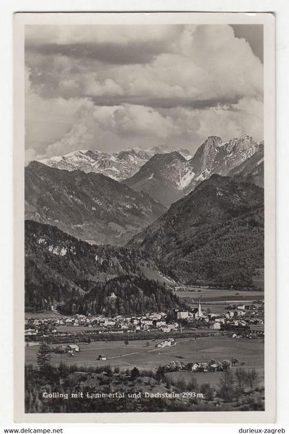Golling mit Lammertal und Dachstein old postcard posted 1937 b220310