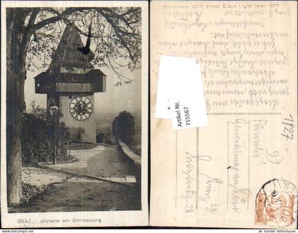 715567 Foto-AK Graz Uhrturm Schlossberg pub Franz Erben Ligist 1927